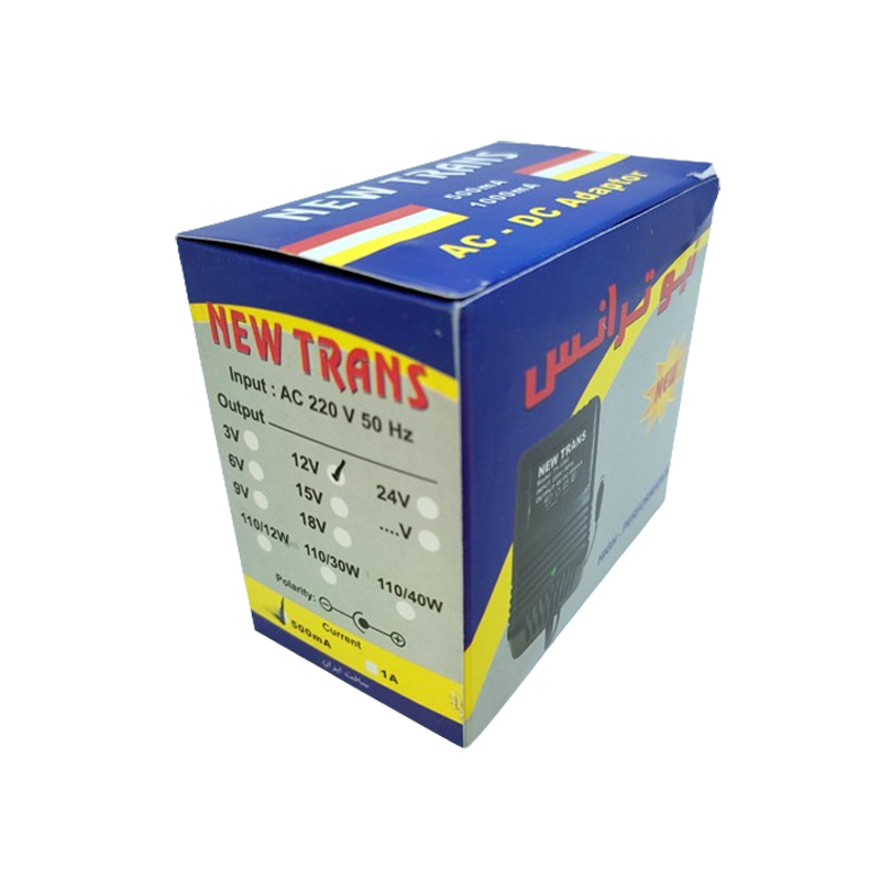 آداپتور 12 ولت 500 میلی آمپر نیوترانس | دارای گارانتی تعویض