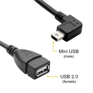 رابط تبدیل USB به مینی OTG سیم دار