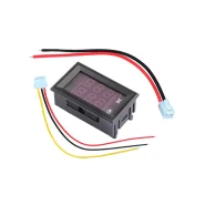 ماژول ولتمتر و آمپرمتر روپنلی دو رنگ قرمز و آبی 100V/10A