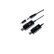 کابل USB افزاینده ولتاژ 5 به 9 و 12 ولت با نمایشگر