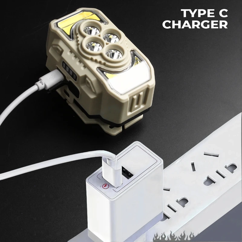 چراغ پیشانی COB+4 led مدل HX-815