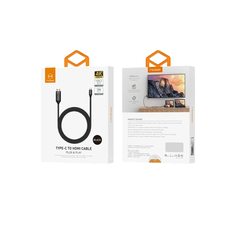 کابل تایپ سی به HDMI با طول 2 متر MHL مک دودو مدل Mcdodo 5880