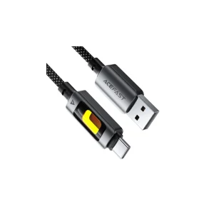 کابل شارژ تایپ سی 1.2 متری با نور RGB ایس فست مدل AceFast C21-04